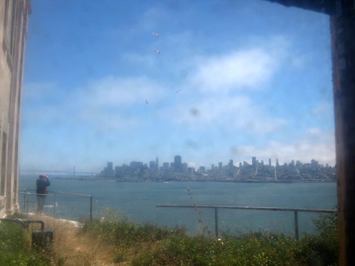 San Francisco Skyline From Cellhouse, Alcatraz Island, San Francisco, California