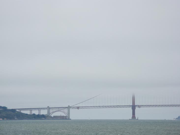 Golden Gate Bridge From Alcatraz Island Ferry, San Francisco, California