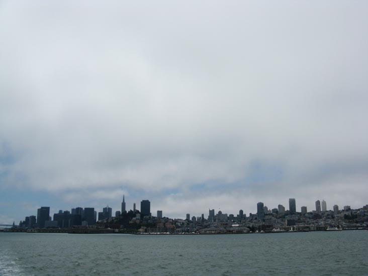 San Francisco Skyline From Alcatraz Island Ferry, San Francisco, California