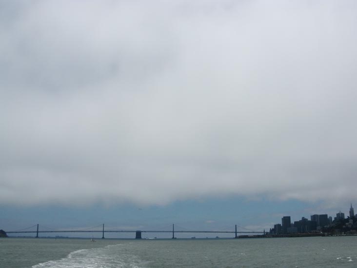 San Francisco-Oakland Bay Bridge From Alcatraz Island Ferry, San Francisco, California