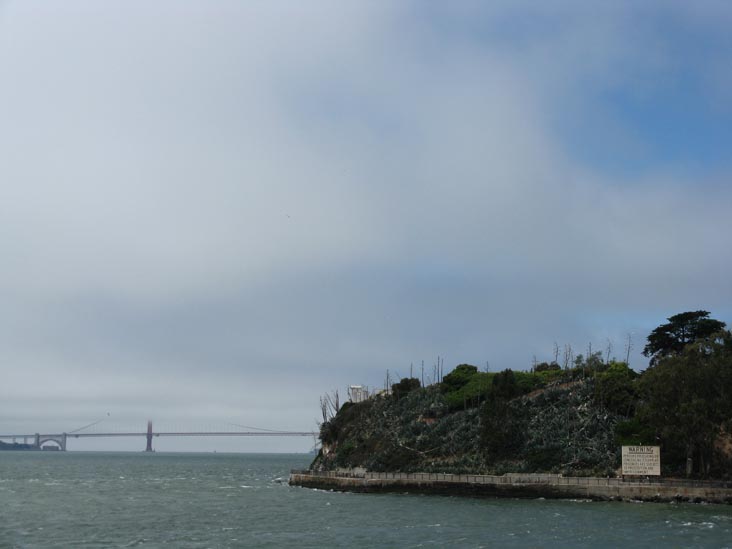 Golden Gate Bridge, Alcatraz Island From Alcatraz Island Ferry, San Francisco, California