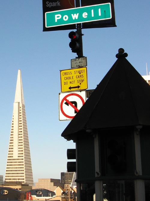 Transamerica Pyramid From Powell-Hyde Cable Car, San Francisco, California