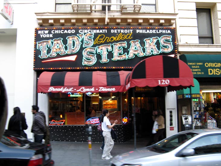 Tad's Steaks, 120 Powell Street From Powell-Hyde Cable Car, San Francisco, California