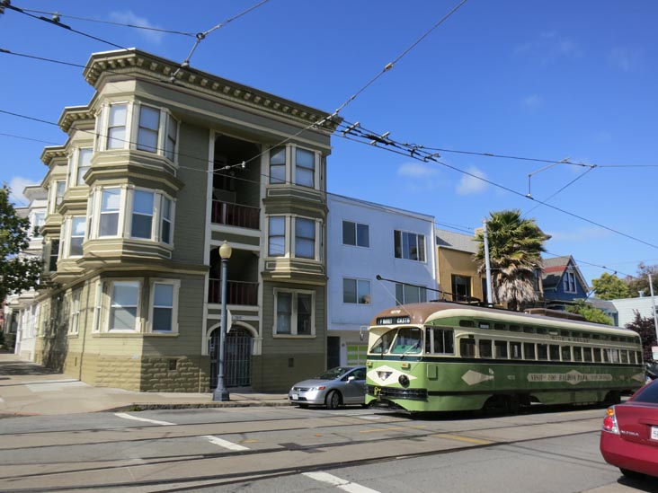 F Train, 17th Street and Noe Street, NE Corner, The Castro, San Francisco, California, May 13, 2012