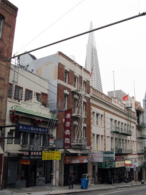 Sacramento Street at Grant Avenue, Chinatown, San Francisco, California