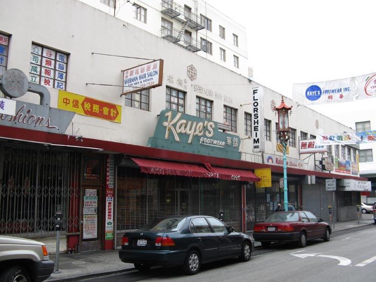 Grant Avenue and Pacific Street, SW Corner, Chinatown, San Francisco, California