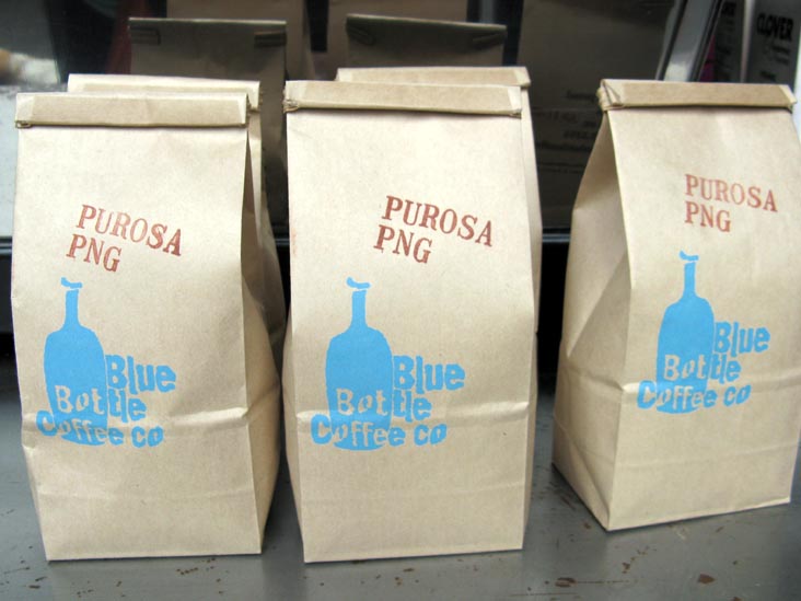 Purosa PNG Coffee, Blue Bottle Coffee Company, Ferry Plaza Farmers Market, The Embarcadero, San Francisco, California
