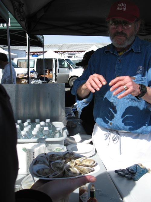 Hog Island Oyster Company, Ferry Plaza Farmers Market, The Embarcadero, San Francisco, California, March 6, 2010