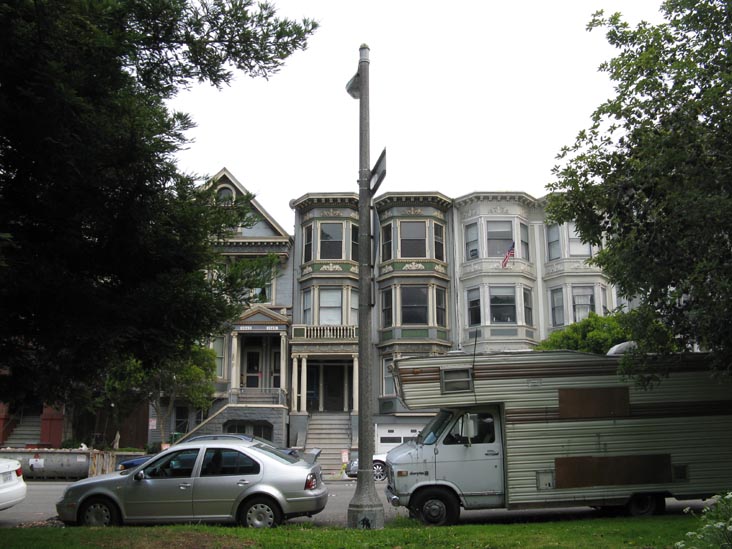 Oak Street From The Panhandle, Haight-Ashbury, San Francisco, California