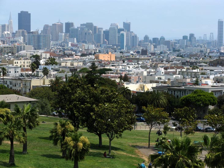 View From Dolores Park, Mission District, San Francisco, California