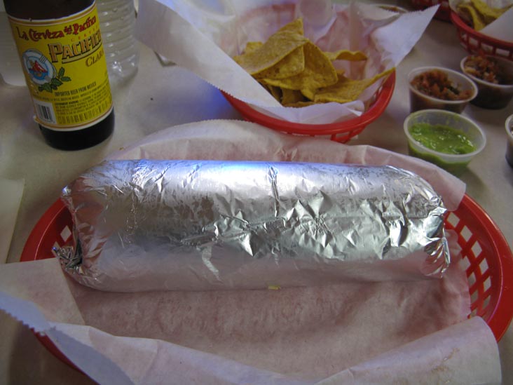 Burrito, El Farolito Taqueria, 2779 Mission Street, Mission District, San Francisco, California