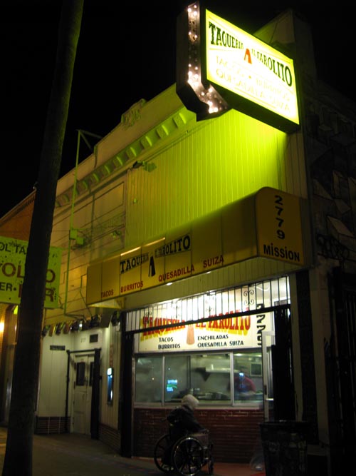 El Farolito Taqueria, 2779 Mission Street, Mission District, San Francisco, California