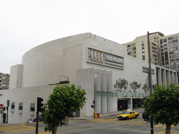 Nob Hill Masonic Center, 1111 California Street at Taylor Street, SW Corner, Nob Hill, San Francisco, California