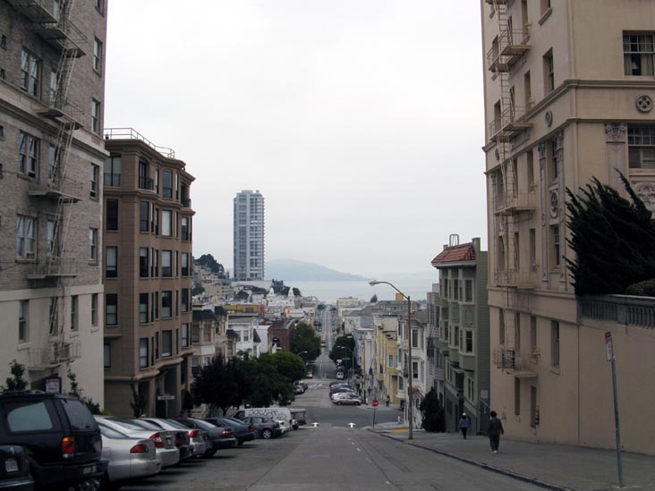 Looking East From Sacramento and Mason Streets, Nob Hill, San Francisco, California