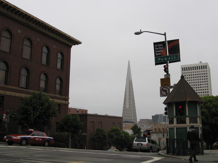 Looking East Down California Street From Powell Street, Nob Hill, San Francisco, California