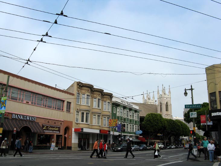 Columbus Street and Stockton Street, North Beach, San Francisco, California
