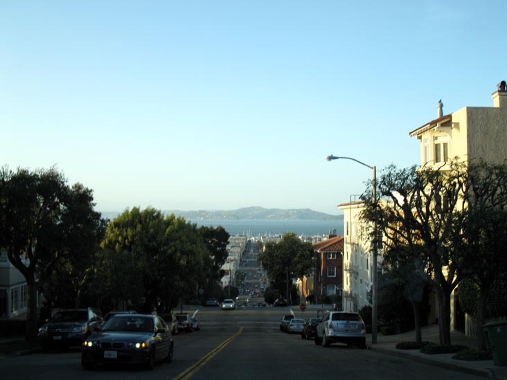 Looking North Up Divisadero Street Toward Filbert Street, Pacific Heights, San Francisco, California