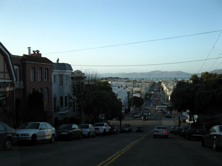 Looking North Up Divisadero Street Toward Greenwich Street, Pacific Heights, San Francisco, California