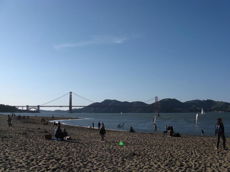 Golden Gate Bridge From East Beach, Crissy Field, Presidio, San Francisco, California