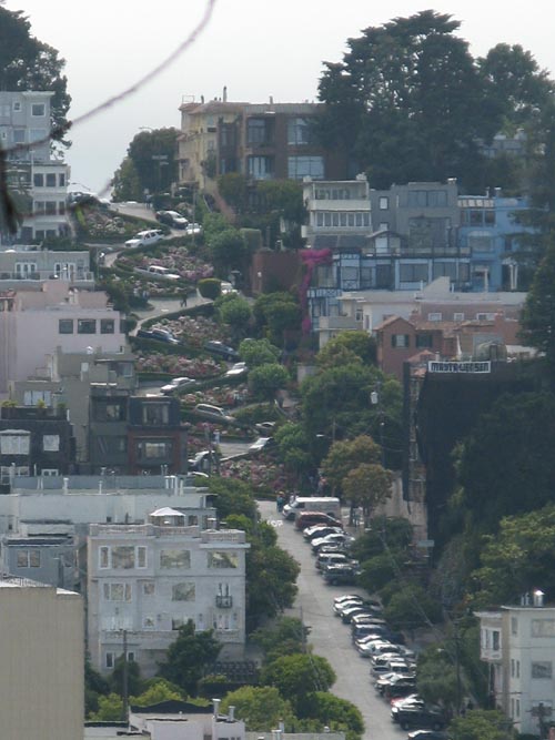 Lombard Street From Telegraph Hill, San Francisco, California