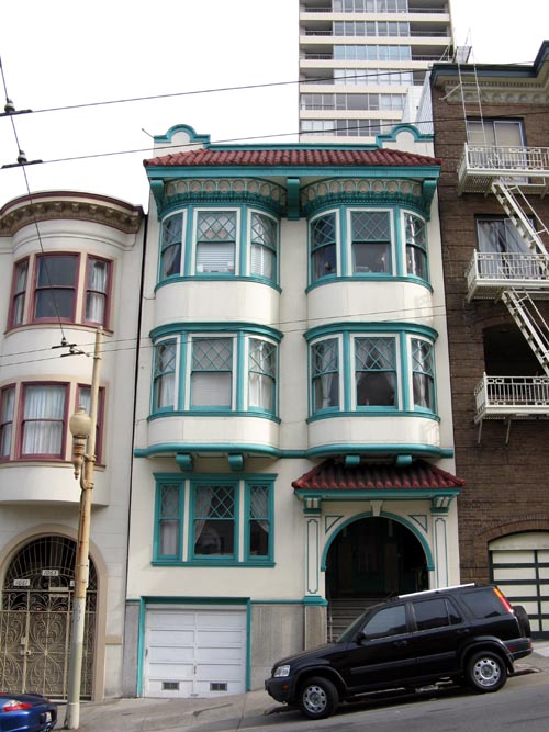 South Side of Union Street Between Leavenworth and Jones Streets, Russian Hill, San Francisco, California