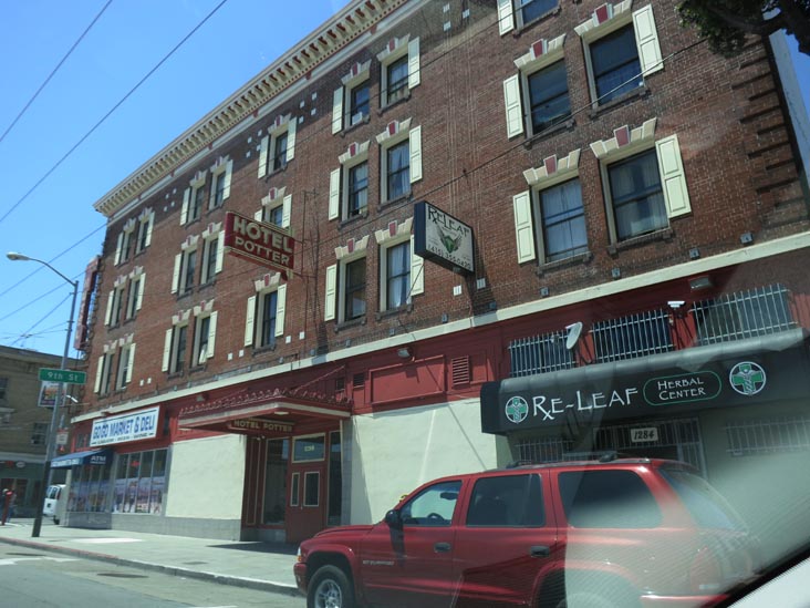 ReLeaf Herbal Center and Hotel Potter, 1284-88 Mission Street, SoMa, San Francisco, California