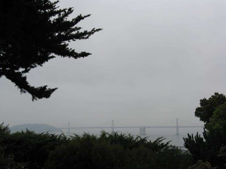 San Francisco-Oakland Bay Bridge From Pioneer Park, Telegraph Hill, San Francisco, California