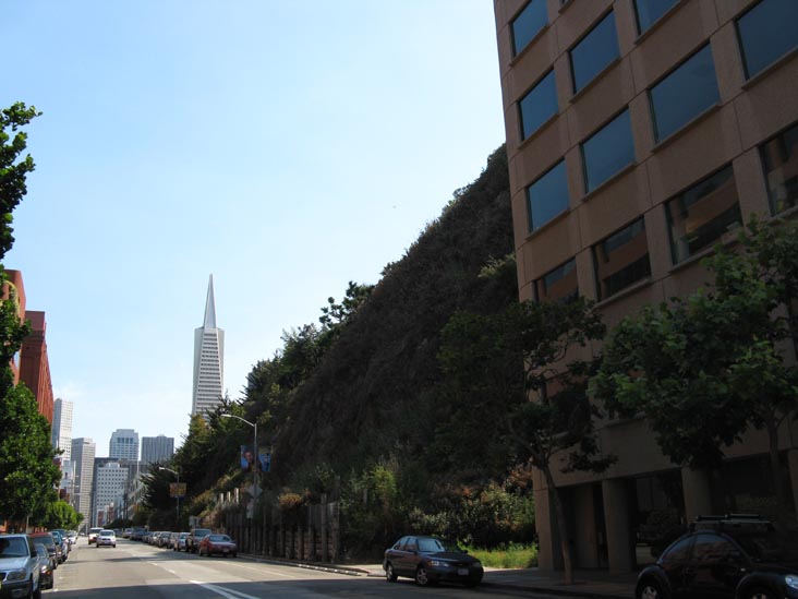 View South Down Sansome Street From Entrance To Filbert Steps, San Francisco, California