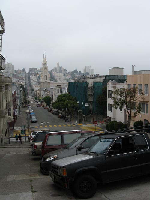 View Down Filbert Street From Telegraph Hill, San Francisco, California