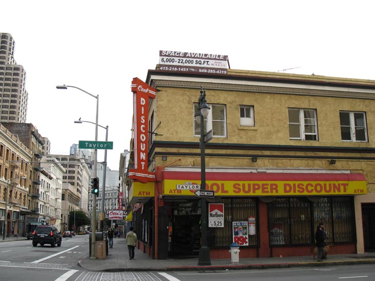 Eddy Street and Taylor Street, SE Corner, Tenderloin, San Francisco, California