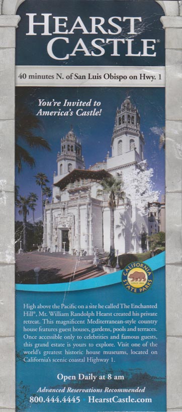 Brochure, Hearst Castle, San Simeon, California