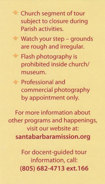 Living Old Mission Santa Barbara Museum & Garden Tour Brochure
