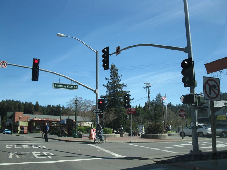 Main Street and Armstrong Woods Road, Guerneville, California