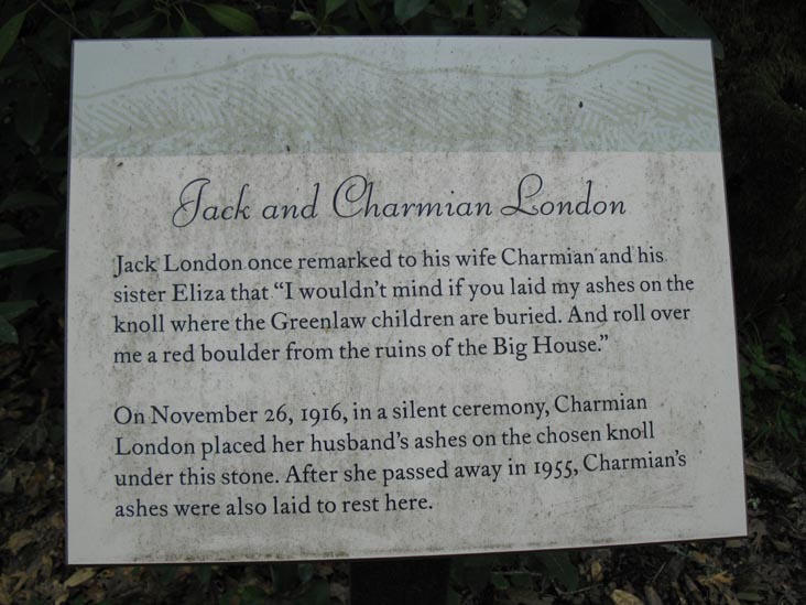 Jack and Charmian London Gravesite, Jack London State Historic Park, Glen Ellen, California