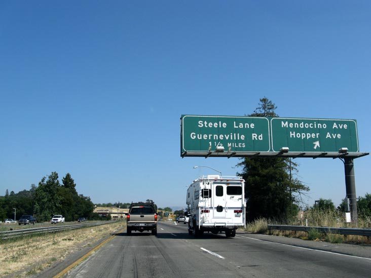 Mendocino Avenue Exit, US 101, Sonoma County, California