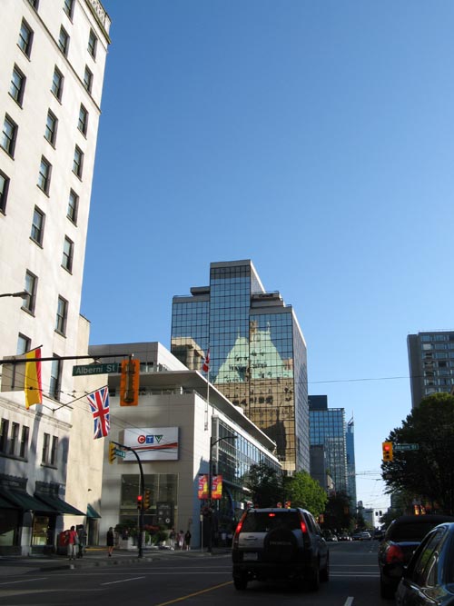 Burrard Street and Alberni Street, Looking South, Vancouver, BC, Canada