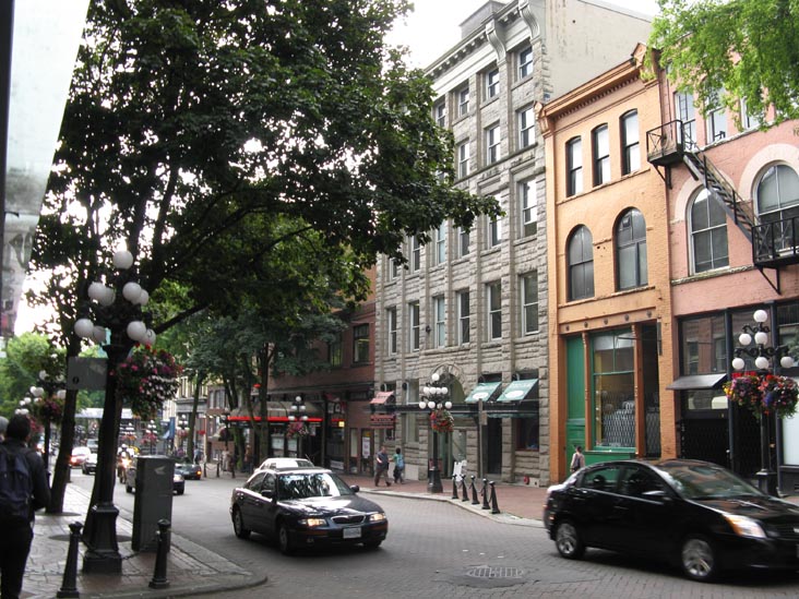 South Side of Water Street Between Richards and Cambie Streets, Gastown, Downtown Eastside, Vancouver, BC, Canada