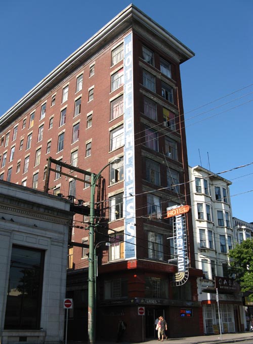 Hotel Empress, 235 East Hastings Street, Downtown Eastside, Vancouver, BC, Canada