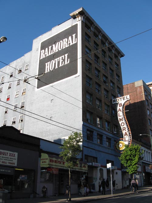 Hotel Balmoral, 159 East Hastings Street, Downtown Eastside, Vancouver, BC, Canada