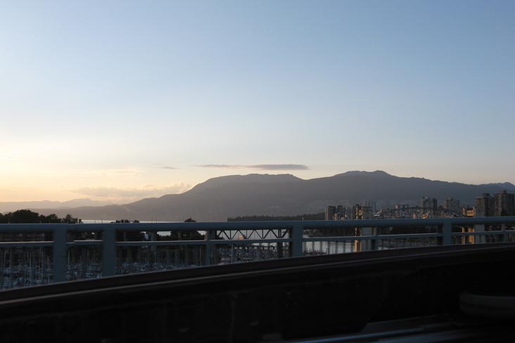 Burrard Street Bridge From Granville Street Bridge Driving Southbound, Vancouver, BC, Canada