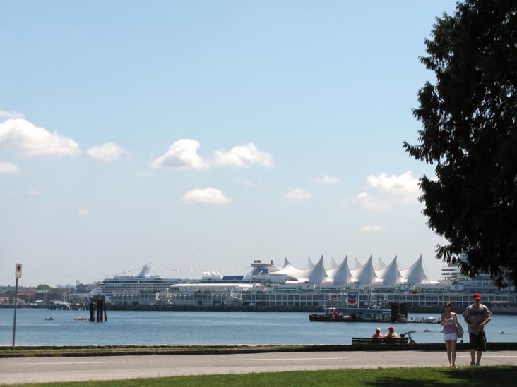 Canada Place From Stanley Park Seawall Walk, Vancouver, BC, Canada