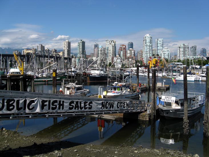 Vancouver Skyline From Go Fish, 1505 West 1st Avenue, West Side, Vancouver, BC, Canada