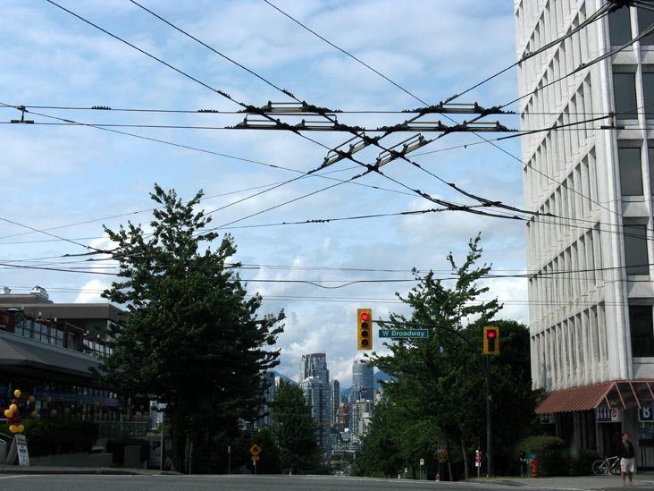 Oak Street and Broadway Looking North Towards Downtown Vancouver, West Side, Vancouver, BC, Canada