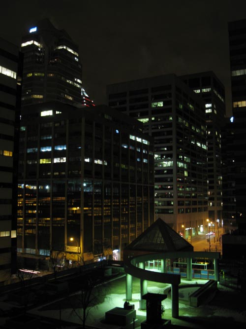 View From Balcony Of Room 512, Delta Montréal, 475, Avenue President Kennedy, Montréal, Québec, Canada