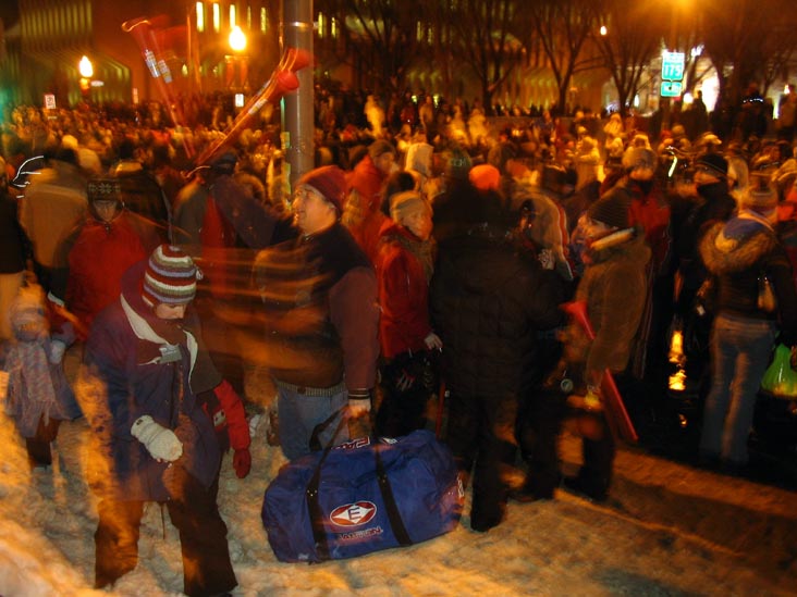 Flutes For Sale, Night Parade, Grande Allée, Carnaval de Québec (Quebec Winter Carnival), Québec City, Canada, February 16, 2008, 8:13 p.m.