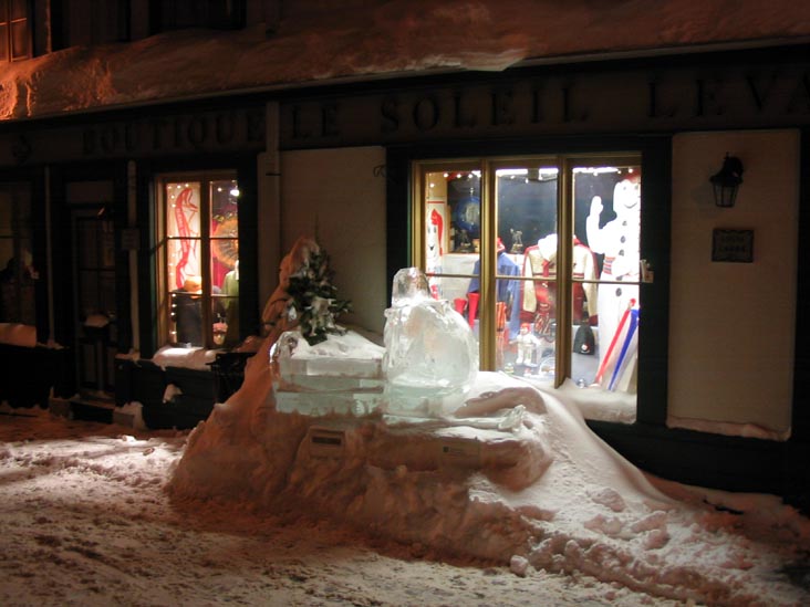 Ice Sculpture, Quartier Petit Champlain, Québec City, Canada