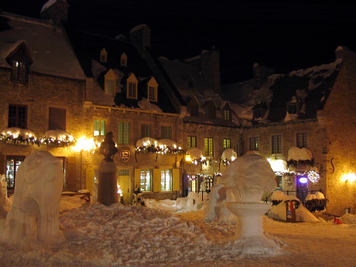 Snow Sculptures, Ice Sculpture, Quartier Petit Champlain, Québec City, Canada