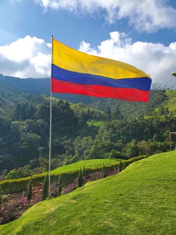 Colombian Flag, Valle de Cocora/Cocora Valley, Quindío, Colombia, July 16, 2022