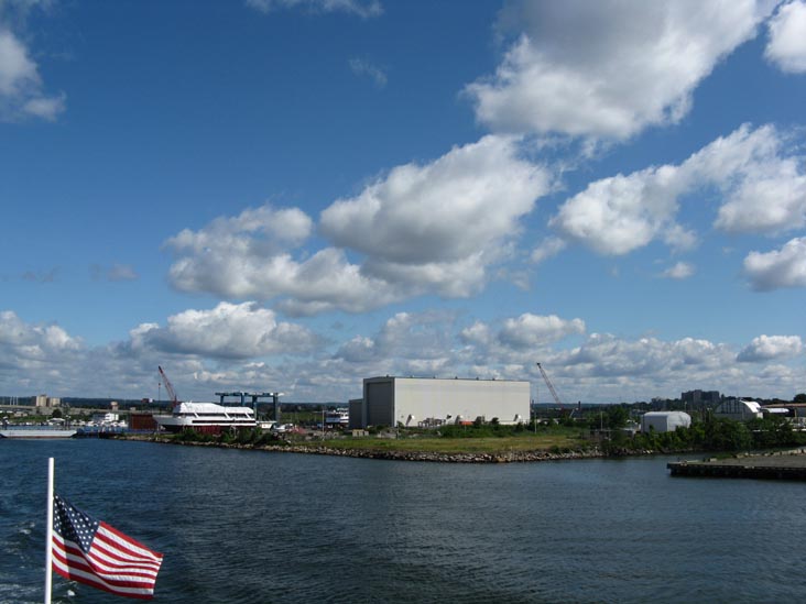 Bridgeport Harbor From Bridgeport & Port Jefferson Ferry, Bridgeport, Connecticut