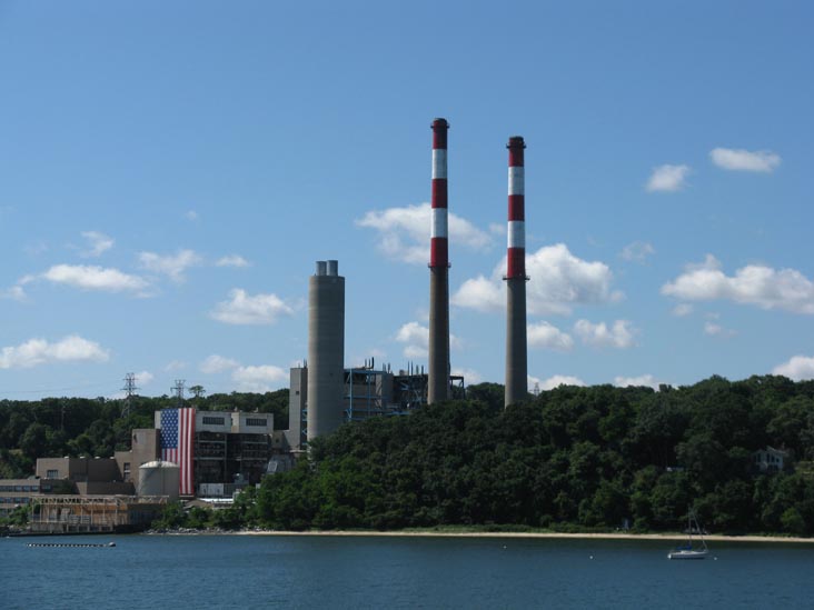 Port Jefferson Power Station From Bridgeport & Port Jefferson Ferry, Port Jefferson, New York